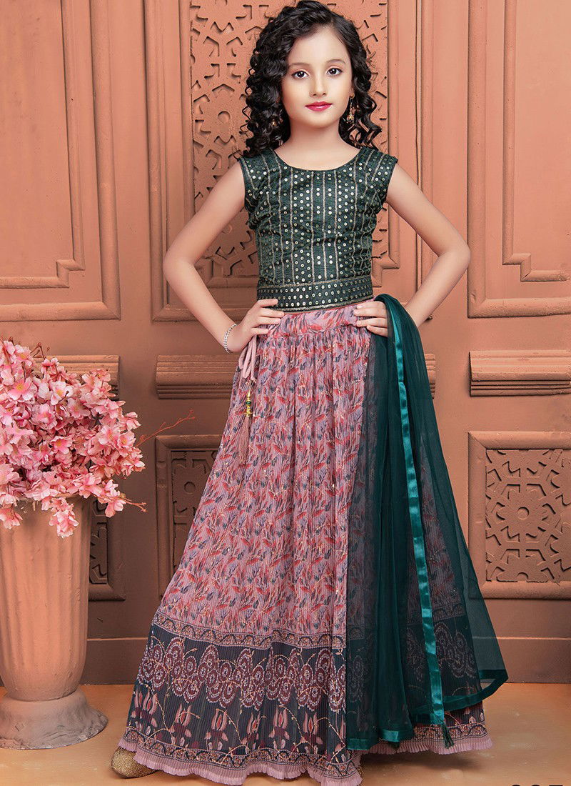 Light Pink Colour Aaradhna Vol 29 New Latest Designer Wedding Wear Kids Georgette Lehenga Choli Collection 227